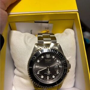 Invicta black and silver watch LAST ONE